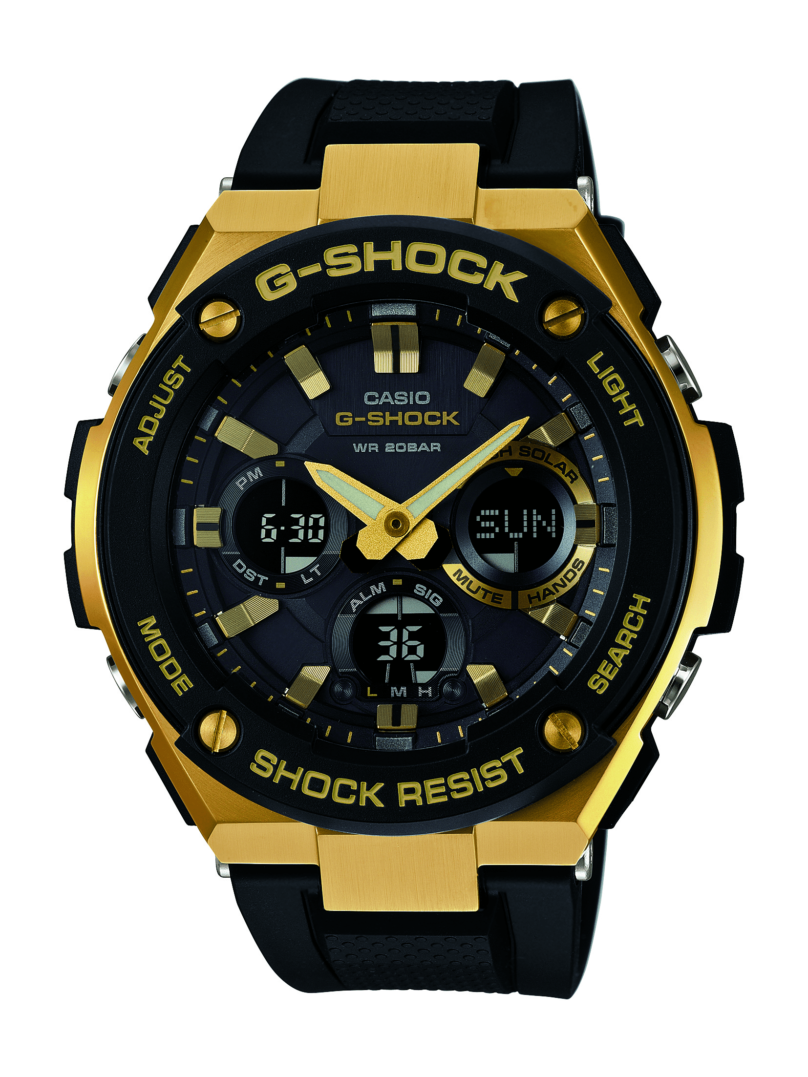 Casio Men s G Steel By G Shock Quartz Solar Watch With Resin Strap 