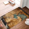thumbnail image 2 of Salouo Antique Map Adventure Scene Pattern Outdoor Indoor Sturdy Doormats 16’’×24’’, Anti Fatigue Soft Flannel Thick Door Mat,Non-Slip Rectangle Rug Cushion, 2 of 7