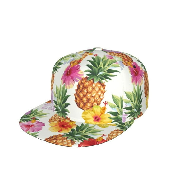 Kdxio Hawaiian Pineapples Print Snapback Hat for Men Women,Adjustable Baseball Cap