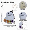 thumbnail image 3 of Kieccall Halloween Ghost Wooden Picture Frame Cute Spooky Shape, Ghost Shaped Photo Frame with Stand and Hanging Rope, Tabletop Ornament Wall Hanging Decor for Halloween Party Home, 3 of 6