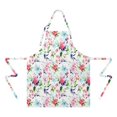 thumbnail image 2 of Pioneer Flower Floral Print Pattern Apron-Garden Aprons for Women with Pockets-Cotton Linen Waterproof Kitchen Cooking Gardening Aprons Adjustable for Kitchen,Cooking,BBQ and Salon 33x27 Inch, 2 of 7