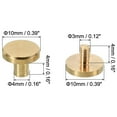 thumbnail image 2 of 25 Sets Chicago Screws, M4x4mm Brass Chicago Screw Slotted Binding Post Screw Rivets for Leather Belt, 2 of 6
