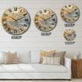 thumbnail image 4 of Designart "Astrology Nebula Marble in Cream IV" Abstract Shapes Oversized Wall Clock, 4 of 5