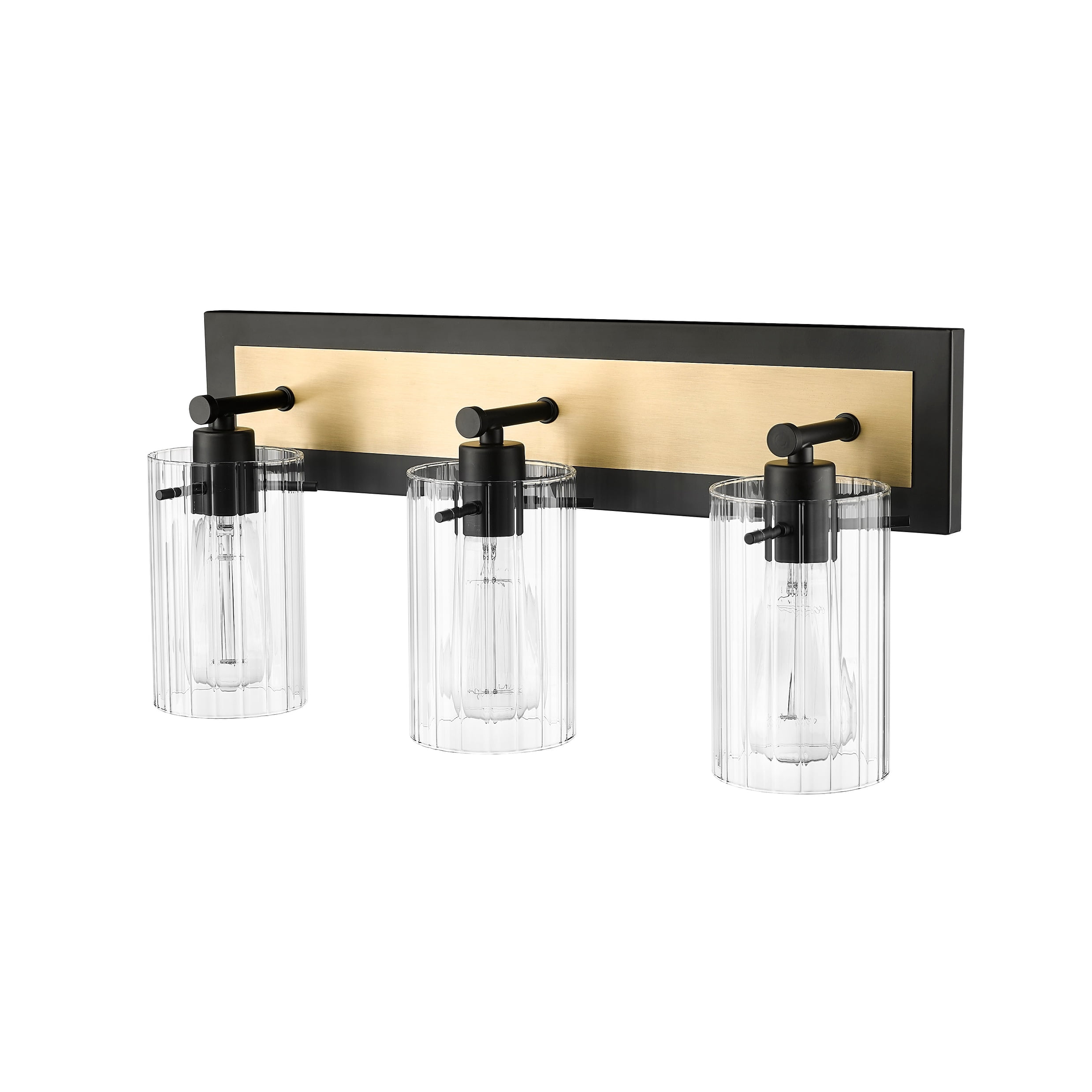 Millennium Lighting  Gasol 2/3/4 Vanity Fixture 3 Light - Matte Black / Vintage Brass