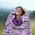 thumbnail image 4 of Inspirational Blanket You are Awesome Positive Thoughts Throw Blanket Get Well Soon Gifts for Women Men 50"X40", 4 of 5