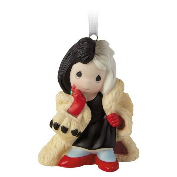 Hallmark QK1315 Disney 101 Dalmatians Cruella De Vil Precious Moments Porcelain 2021 Ornament
