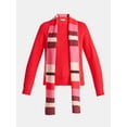 thumbnail image 6 of Time and Tru Women's Plus Ribbed Sweater and Stripe Scarf Set, 2 Piece, Sizes 1X-4X, 6 of 6