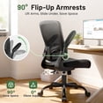 thumbnail image 5 of ATHOPE Office Chair, Ergonomic Desk Chair Breathable Mesh Home Office Chairs Adjustable High Back Lumbar Support Flip-up Armrests, Executive Rolling Swivel Comfy Computer Chairs Black, 5 of 7