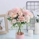 thumbnail image 5 of Artificial Flowers, Fake Peony Silk Hydrangea Bouquet Decor Plastic Carnations Realistic Flower Arrangements Wedding Decoration Table Centerpieces 2 P, 5 of 5