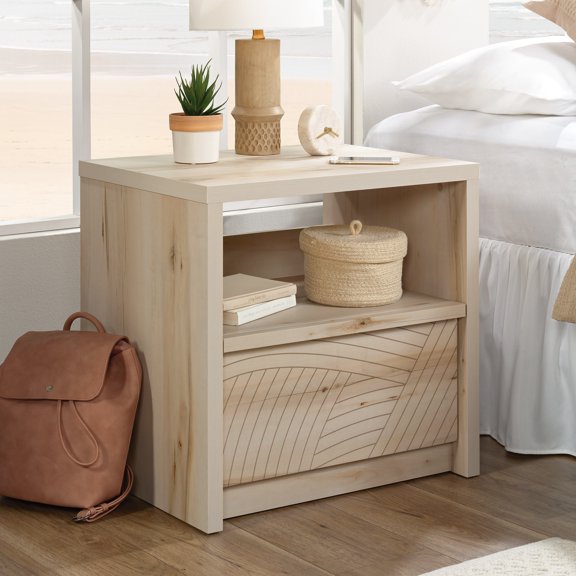 Sauder Harvey Park 1-Drawer Nightstand, Pacific Maple Finish