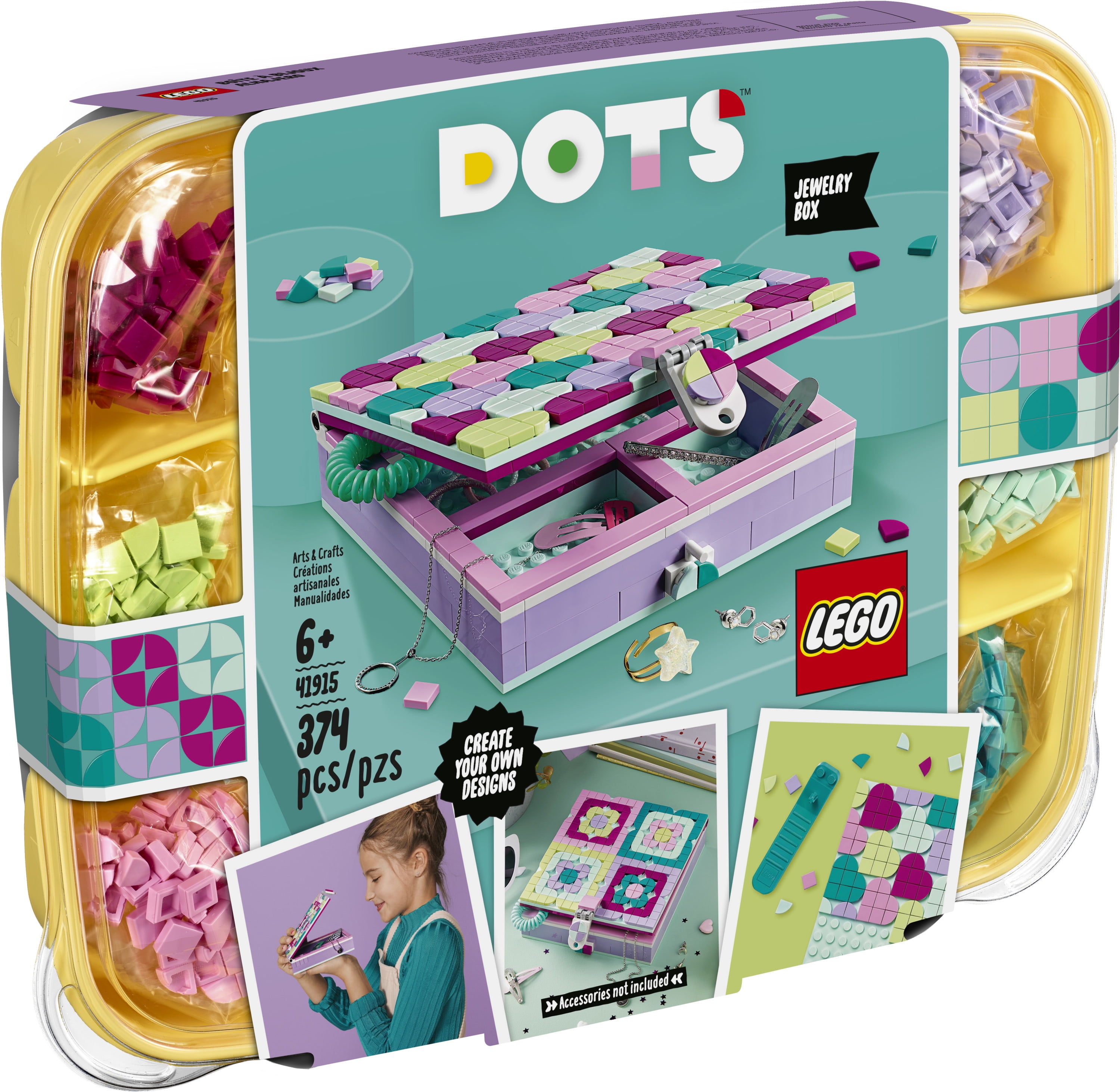LEGO DOTS Jewelry Box 41915 Craft Decorations Art Set Building Toy for Kids 6 374 Pieces