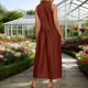 thumbnail image 5 of Zapatos de Vestido de Mujer Casual sin Mangas con Cremallera Trasera Vestido de Lino Midi para Primavera Verano Playa Y Uso Diario, 5 of 6
