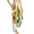 thumbnail image 2 of Haiem Plump Sunflower And Sketch Women's Pajama Pants Ultra Lightweight Pjs Bottoms Sleepwear Bottom Pants With Pocket Drawstring-Large, 2 of 9