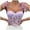 Purple, variant on Tops for Women Trendy Women Lace Sleeve French High End Design Sense Short Style Top with Foam Sippers for Toddlers Line Top Women Cute Undershirts Women Crop Shirt
