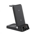 thumbnail image 1 of Graflsoa 15W Foldable 4-in-1 Wireless Charging Station with Clock for iPhone & Samsung, Portable Multi-Device Charger, Black, 1 of 7