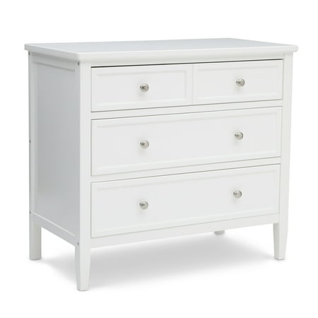Delta Children Epic 3 Drawer Dresser with Interlocking Drawers - Greenguard Gold Certified, White