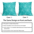 thumbnail image 4 of Teal Turquoise Starfish Pillow Covers 20X20 Inch Coastal Beach Nautical Couch Pillow Cases Summer Ocean Aqua Throw Pillows Set of 2 Home Decor for Living Room Bedroom Cushion Outdoor, 4 of 6
