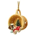 thumbnail image 4 of Adorno colgante de perro navideño, estatua de perro para árbol de Navidad, decoración navideña, linda Navidad Estilo A, 4 of 9