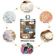 thumbnail image 4 of 2 Pack Qtip Holder Dispenser Colorful Bear Head Clear Plastic Storage Apothecary Jars for Cotton Swabs Balls Pads Floss, 4 of 7