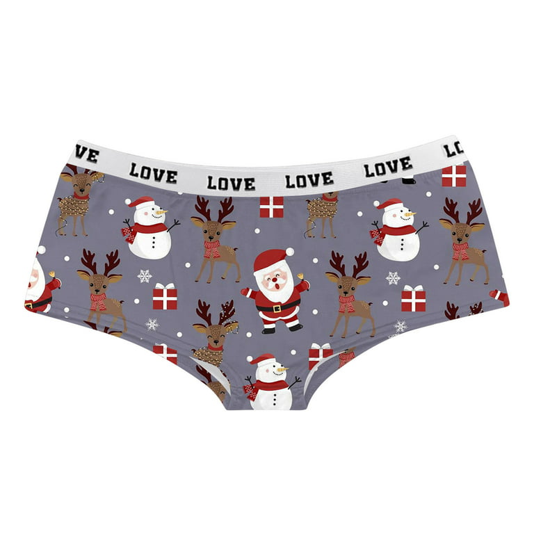4 x Happy Shorts Ladies Panties Underwear Christmas Motifs Candy Cane and  Reindeer