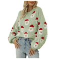 thumbnail image 1 of Daznico Womens Santa Knitted Pullover Sweater,Size S, 1 of 7