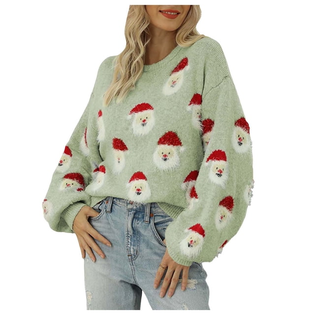 Daznico Womens Santa Knitted Pullover Sweater,Size S