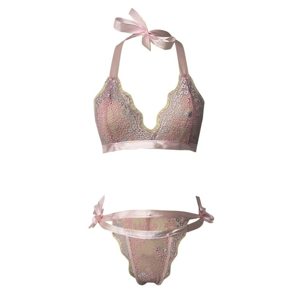 String Brodé Papillon Pour Femme,slip Sexy En Maille Transparente