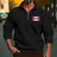 thumbnail image 1 of pstuiky camisas de manga larga para hombre, Camisa de manga larga con cuello alto, cremallera y color sólido informal para hombre. top de hombre xl, 1 of 7