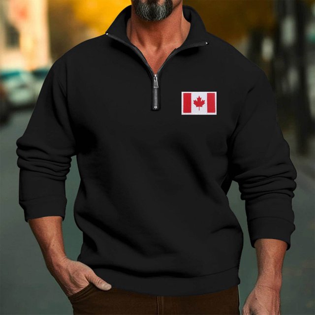 pstuiky Camisas de manga larga abrigadas para hombre, Camisa de manga larga con cuello alto, cremallera y color sólido informal para hombre. tops de invierno para hombre xxxl