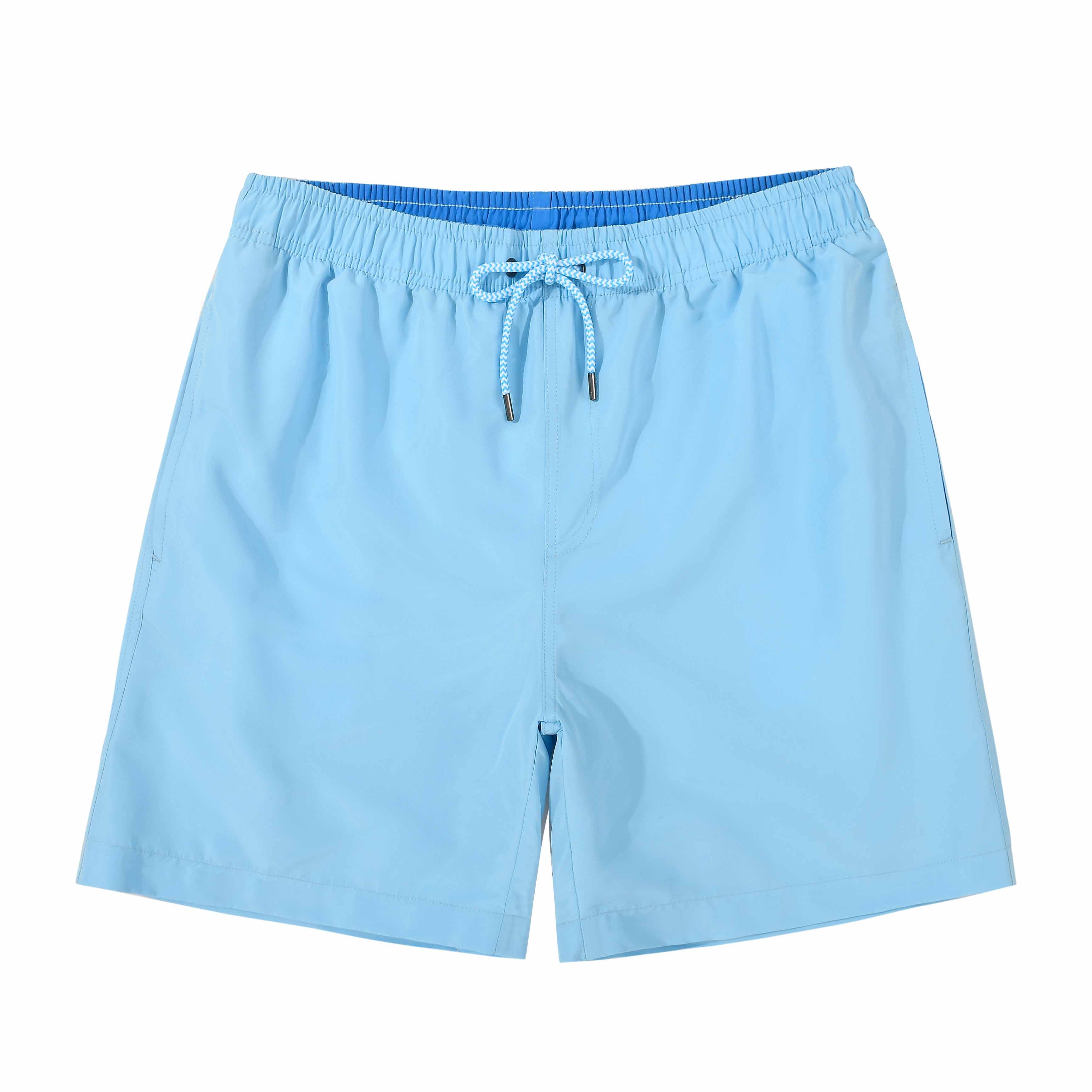 3 Pcs Mens Swim Trunks With Mesh Liner Quick Dry Bathing Suit Swimswear Pink Red Light Blue Size M