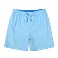 thumbnail image 4 of 3 Pcs Mens Swim Trunks With Mesh Liner Quick Dry Bathing Suit Swimswear Red Light Blue Royal Blue Size 2XL, 4 of 9