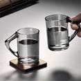 thumbnail image 3 of Juego de 6 tazas de vidrio transparente con asa, 8.8 oz, sin plomo, for bebidas frías y calientes., 3 of 7