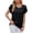 Black, variant on Fesfesfes Yoga Top Tshirts for Women Fashion Print Tops Short Sleeve Shirts Workwear Blouse Funny Round Neck T-Shirt Tops Womens Top M(US:6)