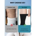thumbnail image 6 of UNEEI Diabetic Socks for Men & Women, 6 Pairs Non-Binding Crew Socks with Extra Wide Loose Fit for Swollen Feet and Calves, Color-Block Design, Size 11-13, 6 of 6