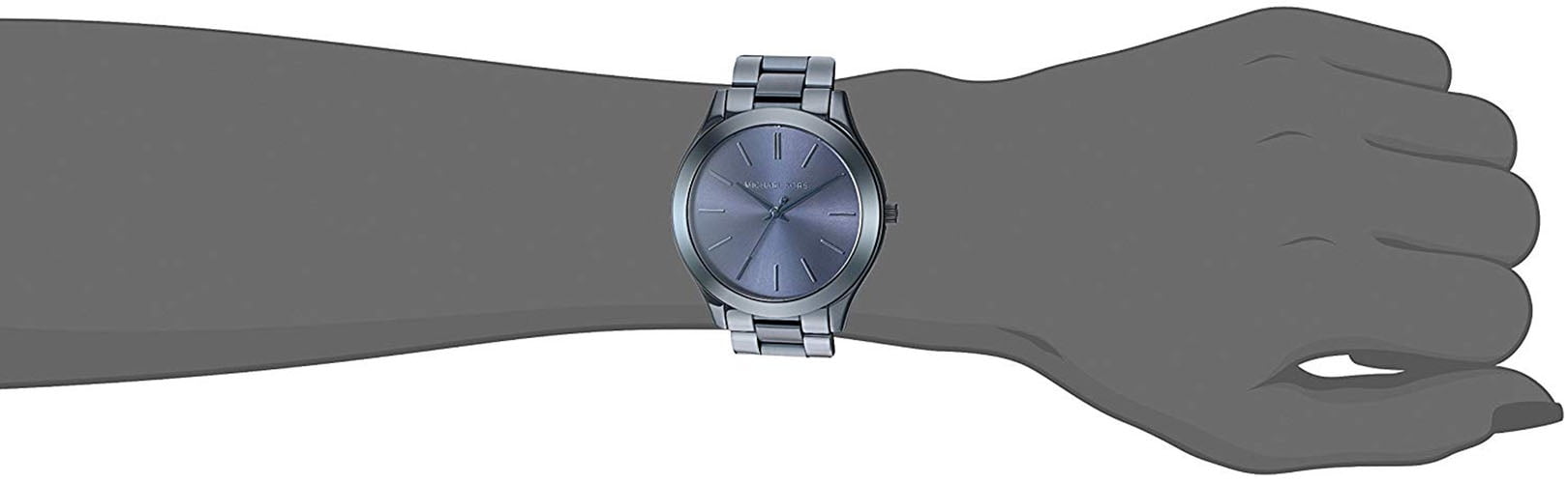 NEW Michael Kors (MK3419) Slim Runway Stainless Steel Watch Womens Blue NWT Michael Kors MK3419 Slim Runway Blue Dial Blue Ion-plated  main image 2
