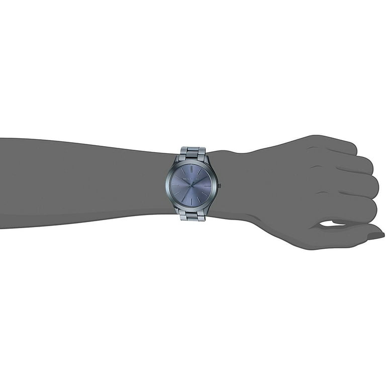 Michael Kors Women s Slim Runway Blue Stainless Steel Watch MK3419