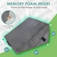 thumbnail image 5 of Cushy Form Wedge Pillows for Sleeping, Multipurpose Memory Foam Bed - Grey--, 5 of 5