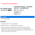 thumbnail image 2 of Rear Brake Pad Sensor - Compatible with 2014 - 2018 BMW 328d 2015 2016 2017, 2 of 2