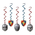 thumbnail image 2 of Party Central Club Pack of 30 Multi-Color Medieval Armor and Coat of Arms Spiral Whirls 40", 2 of 2