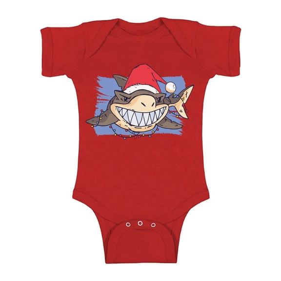 Awkward Styles Christmas Baby Outfit Bodysuit Xmas Shark Romper
