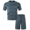 thumbnail image 4 of Miqool Mens Big & Tall Short Sets 2 Piece Outfits Summer Tracksuits Casual Short Sleeve T-Shirt and Shorts Set with Pockets, 4 of 4