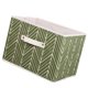 thumbnail image 1 of Bewildely Caja de almacenamiento, cajones impresos plegables, organizadores de armario, contenedor cuadrado no tejido, cesta de tela con tapa Almacenamiento y organización del hogar Verde, 1 of 6