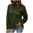 thumbnail image 1 of CEHVOM Mode Femmes Hiver Manches Longues Chandail Col en V Décontracté Chandail Tops Liquidation, 1 of 8