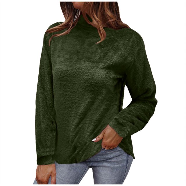CEHVOM Mode Femmes Hiver Manches Longues Chandail Col en V Décontracté Chandail Tops Liquidation