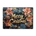 thumbnail image 7 of Area Rugs For Living Room Decor - Merry Christmas Flowers Soft Anti Slip Throw Washable Rugs 5x7 For Bedroom, Indoor Carpet For Bedroom Living Room 80x58In, 7 of 7