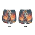 thumbnail image 3 of Rateoe Starry Sky Cute Horse Printed 2 in 1 Women's Workout Shorts for Athletic Gym Running Shorts with Phone Pockets-X-Large, 3 of 7