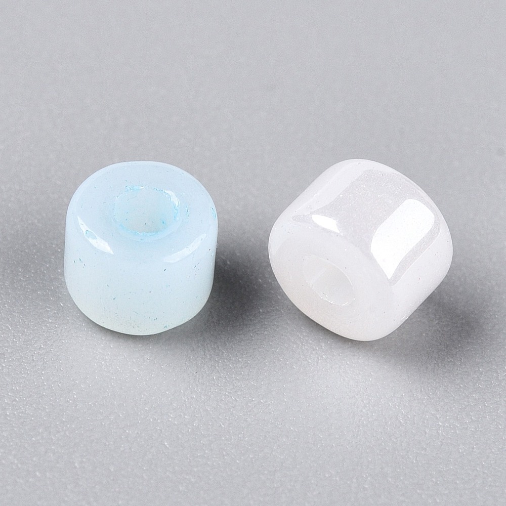 1 pound Glass Seed Beads Ceylon Round Hole Cylinder Mixed color 4x5.5mm Hole: 1.8mm 2500pcs/pound