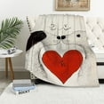 thumbnail image 4 of FCXZI Dogs Heart Durable Soft Flannel Blanket for All Seasons 30*40in, 4 of 7