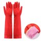 thumbnail image 3 of 1 par de guantes de látex para lavavajillas con interior de felpa, herramienta de limpieza para el hogar y la cocina (rojos), 3 of 8