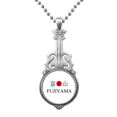 thumbnail image 1 of Fujiyama Japaness nombre de ciudad sol rojo bandera Colgante Joyería Música Guitarra Torque Star Moon Unbranded M, 1 of 3